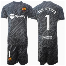 Barcelona Ter Stegen #1 Keeper Derde tenue Kids 2024-25 Korte Mouw (+ Korte broeken)